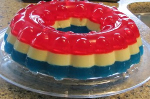 4th of July Red, White, and Blue Jell-O Mold…Easy and Tasty!
