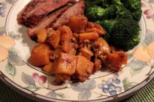 Sweet Butternut Squash with Chopped Walnuts