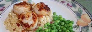 Seared Sea Scallops with Parmesan Prosciutto Risotto