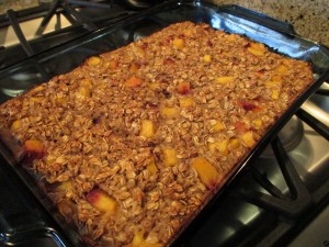 Delicious Baked Oatmeal with Peaches
