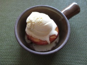 Honey Cinnamon Grilled Peaches with Italian Gelato