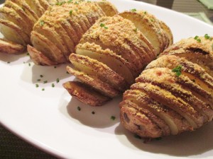 Healthy Parmesan Hasselback Potatoes