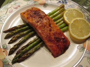 Salmon with Sweet Bourbon Glaze