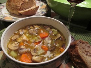 Savory Chicken Mushroom Soup with Great Northern Beans