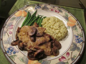 Chicken in White Wine Mushroom Sauce
