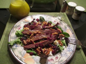 Grilled Flank Steak Salad with Zesty Lemon Honey Vinaigrette