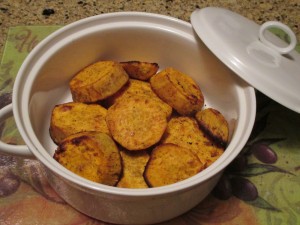 Delicious Oven Roasted Sweet Potato Slices with Thyme