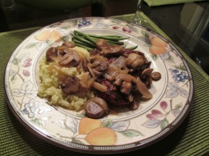 Grilled Filet Mignon with Red Wine Mushroom Sauce